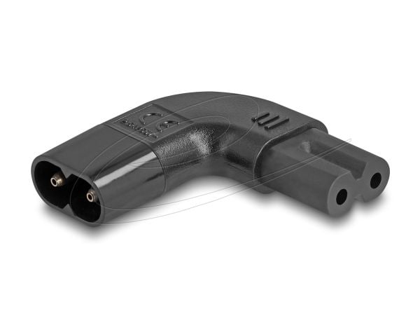 Delock - Strømadapter - IEC 60320 C8 til power IEC 60320 C7 - 250 V - 2.5 A - 90° kontakt - svart