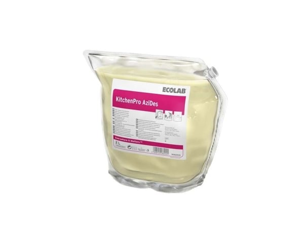 ECOLAB KitchenPro AziDes - Puhdistusneste - muovitasku - 2 L - ammattikäyttöön - tiivistetty (2 kpl)