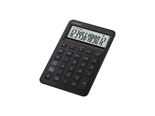 Casio MS-200DQ, Desktop, Grunnleggende, 12 sifre, Batteri/Solcelle, Svart