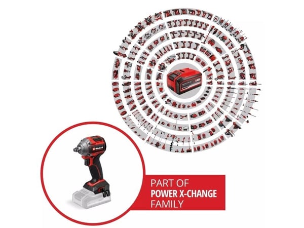 Einhell TP-CW 18/260-C, Slagtrekker, Pistolhåndtak, 1/2", Rød, Børsteløs, 2700 RPM - SOLO