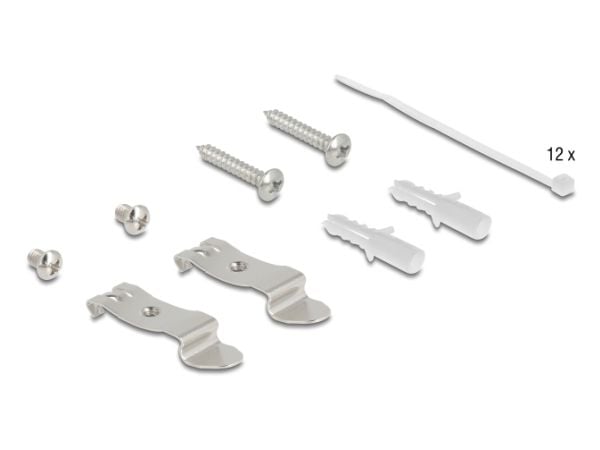 Delock - Keystone-adapter - metall - DIN-skinnemonterbar, veggmonterbar - 12 porter