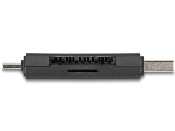 Delock kortinlukija USB 5 Gbps USB Type-C / Type-A SD- ja Micro SD-muistikortteihin musta