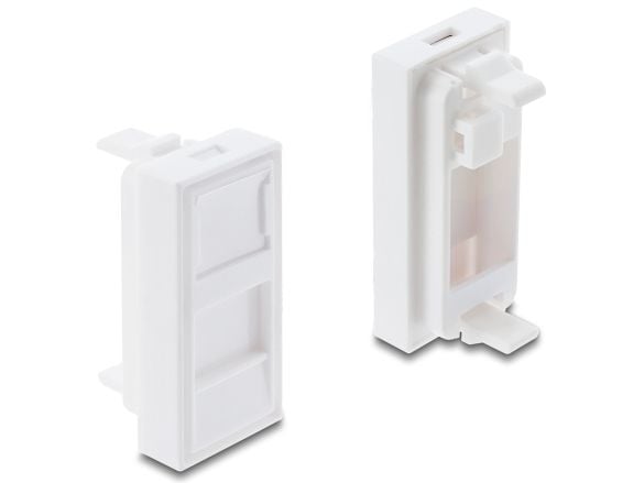 Delock Easy 45 H moduldeksel for Keystone-modul 1 port med støvdeksel 22,5 x 45 mm hvit