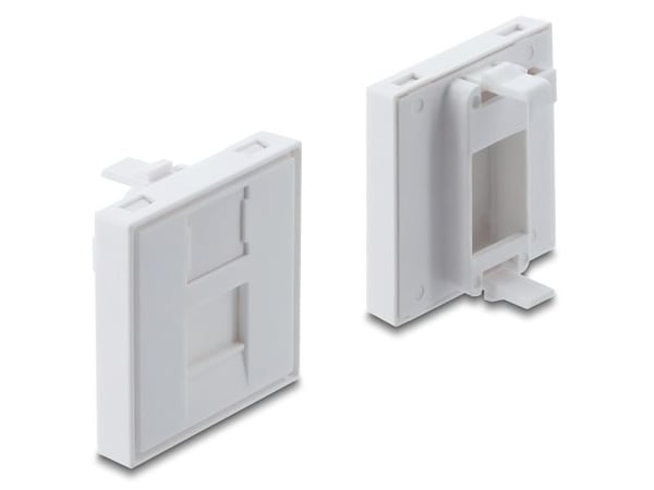 Delock - Easy 45 - kjernemodulholder - with dust cap, 45 x 45 mm - 1 modul - hvit