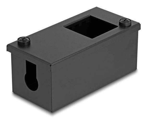 Delock - Easy 45 - kjernemodulholder - 2 ports (22.5 x 45 mm) or 1 port (45 x 45 mm), metal - svart