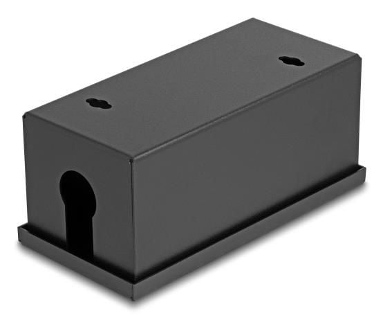 Delock - Easy 45 - kjernemodulholder - 2 ports (22.5 x 45 mm) or 1 port (45 x 45 mm), metal - svart