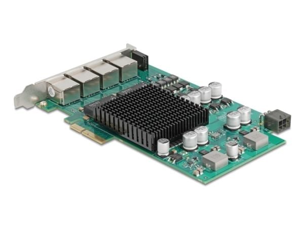 Delock - Nettverksadapter - PCIe 2.1 x4 - 1000Base-T (PoE+) x 4