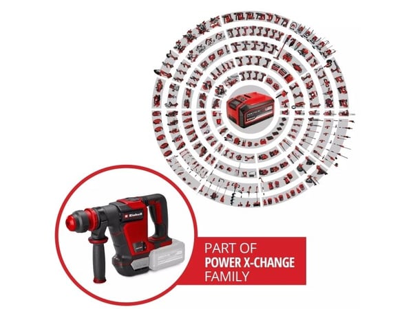 Einhell TP-DH 18/4 Li BL - Solo, SDS Plus, Rød, Børsteløs motor, 4 J, Batteri, 18 V - SOLO