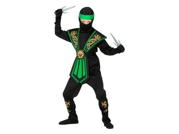 Grön ninja-/kampsportdräkt