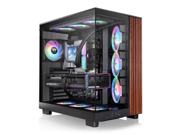 Thermaltake View 380 XL WS ARGB - Mid tower - ATX - sidepanel med vindu (herdet glass) - ingen strømforsyning (PS/2) - svart - USB/lyd