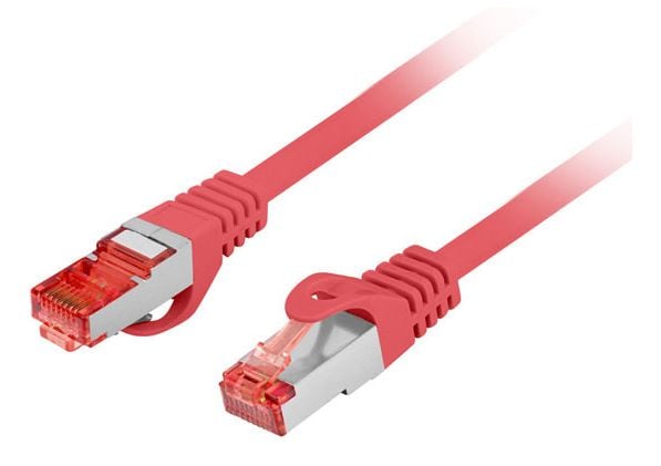Liitäntäjohto Lanberg S/FTP cat.6 3m LSZH CU fluke läpäissyt czerwony