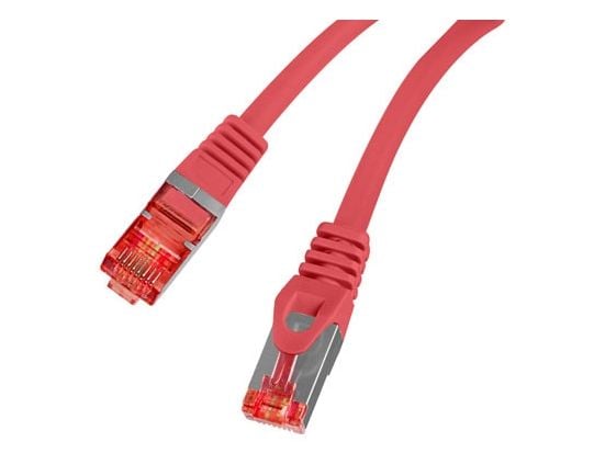 Liitäntäjohto Lanberg S/FTP cat.6 3m LSZH CU fluke läpäissyt czerwony