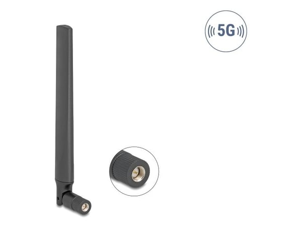 Delock - Antenne - dipol - mobiltelefon - 4.7 dBi - rundtstrålende - skruemontering, innendørs