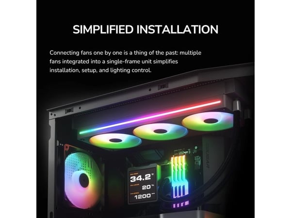 COUGAR CF-UN360FW-RGB, Tuuletin, 12 cm, 700 RPM, 2500 RPM, Valkoinen