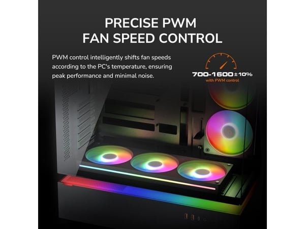 COUGAR CF-UN360RW-RGB?, Vifte, 12 cm, 700 RPM, 1600 RPM, Hvit