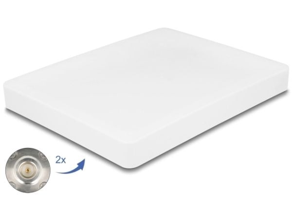 DeLOCK 90705, 8 dBi, 2.4 - 2.5, 5.15 - 5.875 GHz, 50 O, 802.11a, 802.11b, 802.11g, Wi-Fi 4 (802.11n), Wi-Fi 5 (802.11ac), Wi-Fi 6 (802.11ax), Suunt...