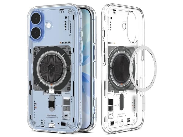 Spigen Ultra Hybrid (MagFit) Neo One, Suojus, Apple, iPhone 17, 16 cm (6.3"), musta, Läpinäkyvä