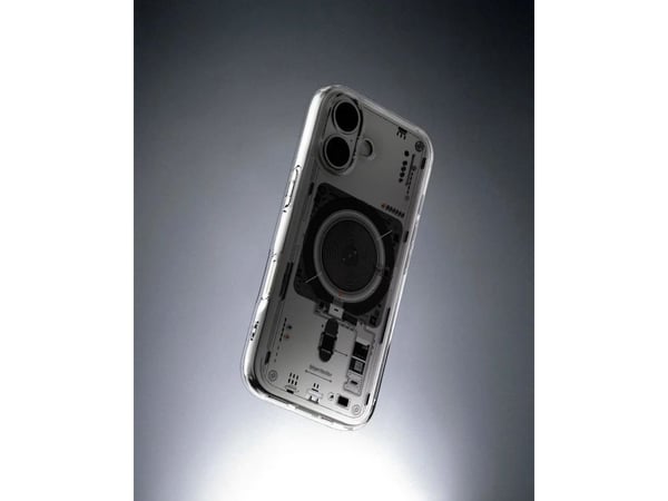 Spigen Ultra Hybrid (MagFit) Neo One, Suojus, Apple, iPhone 17, 16 cm (6.3"), musta, Läpinäkyvä