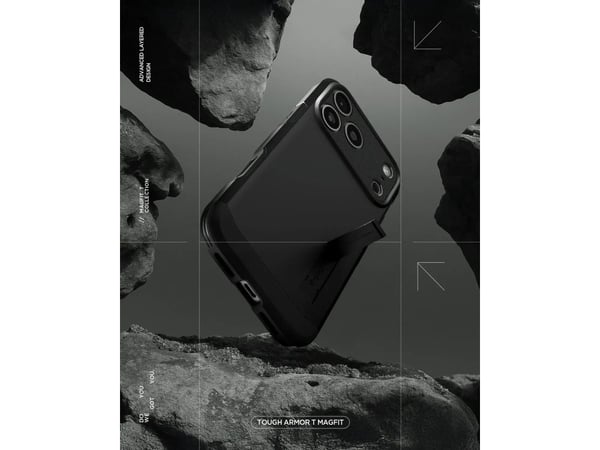 Spigen Tough Armor T (MagFit), Etui, Apple, iPhone 17 Pro, 16 cm (6.3"), Mørkegrå