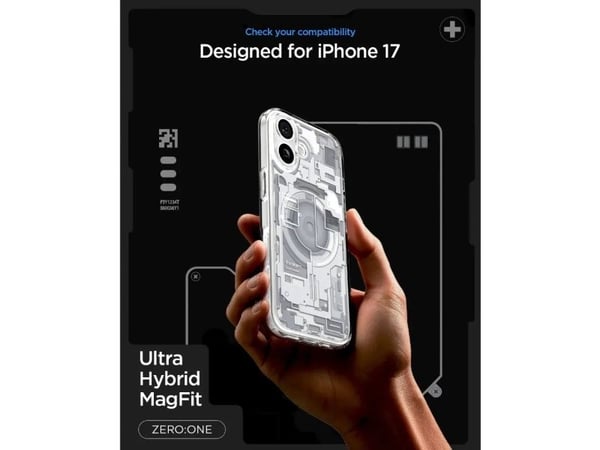 Spigen Ultra Hybrid (MagFit) Zero One, Etui, Apple, iPhone 17, 16 cm (6.3"), Svart