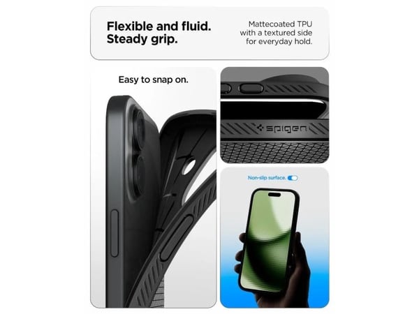 Spigen Liquid Air, Mobilskal, Apple, iPhone 17, 16 cm (6.3"), Självtorkning