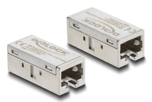 Delock - Nettverkkopler - RJ-45 (hunn) til RJ-45 (hunn) - STP - CAT 6a - sølv