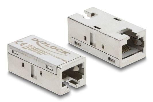 Delock - Nettverkkopler - RJ-45 (hunn) til RJ-45 (hunn) - STP - CAT 6a - sølv