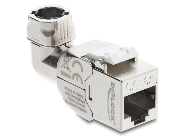 Delock - Keystone module - RJ-45 (hunn) til LSA (hunn) vinklet - skjermet - CAT 6a