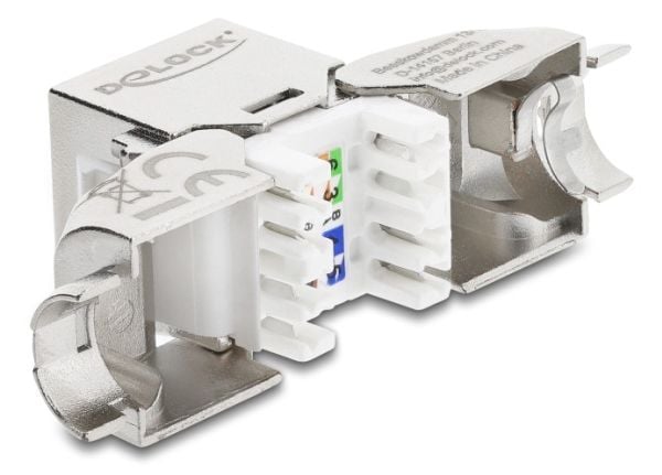 Delock - Keystone module - RJ-45 (hunn) til LSA (hunn) vinklet - skjermet - CAT 6a