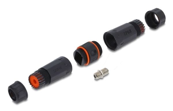 DeLOCK 90708, musta, Muovi, 1 kpl, Suora, 4,5 mm, 7,5 mm