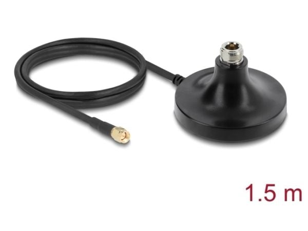 Delock Magnetisk antennestativ 1 x N hunn til 1 x SMA hann ULA100 1 m utendørs svart