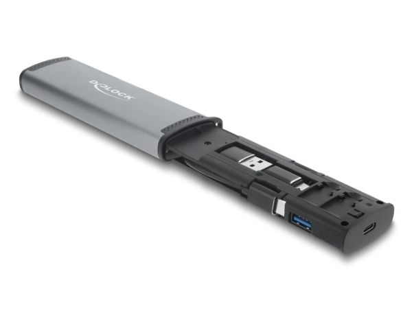 Delock USB 5 Gbps -kortinlukija, jossa on SD- ja Micro-SD-korttipaikka ja lokerot muistikortteja varten