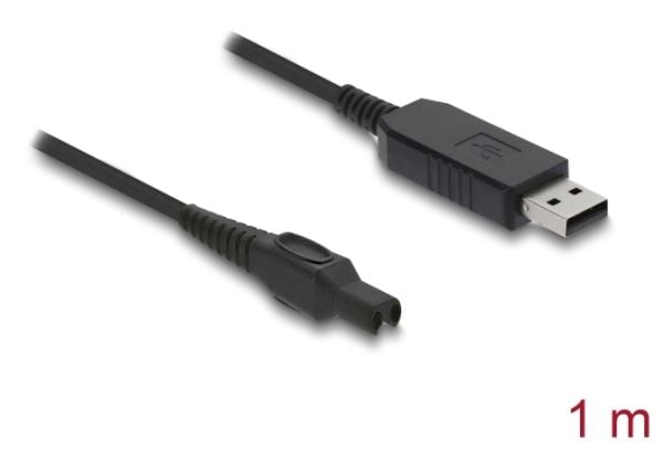 Delock USB-latauskaapeli 15 V sähköparranajokoneelle, yhteensopiva Philips OneBlade Pro 360 HQ7 HQ8 HQ9 -sarjan kanssa - Parranajokoneen laturi - P...