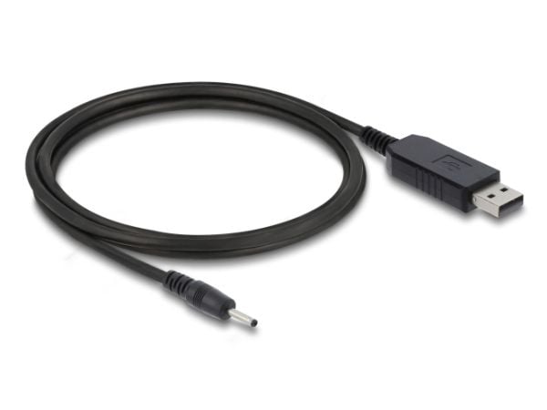 Delock - Strömkabel - USB till likströmsuttag 2,5 mm - 2.3 V - 1.5 m - svart