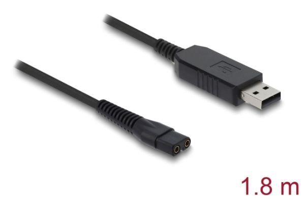Delock - Strömkabel - USB (hane) till 2 stift (hane) - 3.5 V - 1 A - 1.8 m - svart