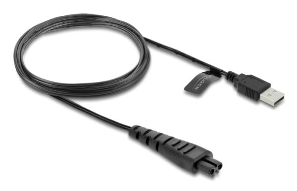 Delock - Strömkabel - USB (hane) till 2 stift (hane) - 5 V - 1 A - 1.2 m - svart