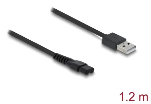 Delock USB-latauskaapeli 5 V sähköparranajokoneelle yhteensopiva MANSCAPED 2.0 / 3.0 sarjan kanssa - Parranajokoneen laturin vaihtokaapeli 1