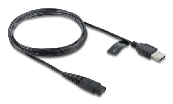 Delock - Strömkabel - USB (hane) till 2 stift (hane) - 5 V - 1 A - 1.2 m - svart