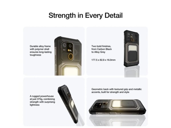 AGM G3, 17,1 cm (6,72"), 12 GB, 512 GB, 64 MP, Android 15, Sort