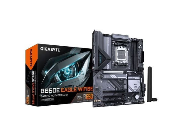Gigabyte B650E EAGLE WIFI6E - Hovedkort - ATX - Socket AM5 - AMD B650 Chipset - USB-C 3.2 Gen 1, USB 3.2 Gen 2, USB 3.2 Gen 1 - 2.5 Gigabit LAN, Wi...