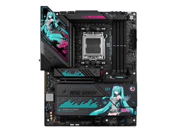 ASUS ROG STRIX X870E-H GAMING WIFI7 - Hatsune Miku Edition - hovedkort - ATX - Socket AM5 - AMD X870E Chipset - USB4, USB-C 3.2 Gen 2x2, USB-C 3.2 ...