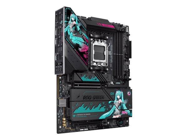 ASUS ROG STRIX X870E-H GAMING WIFI7 - Hatsune Miku Edition - hovedkort - ATX - Socket AM5 - AMD X870E Chipset - USB4, USB-C 3.2 Gen 2x2, USB-C 3.2 ...