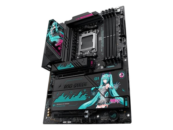ASUS ROG STRIX X870E-H GAMING WIFI7 - Hatsune Miku Edition - hovedkort - ATX - Socket AM5 - AMD X870E Chipset - USB4, USB-C 3.2 Gen 2x2, USB-C 3.2 ...