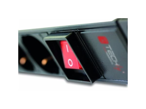 Techly I-CASE STRIP-81U, Perus, 1U, Yksivaiheinen, Vaaka, Alumiini, Musta, Punainen