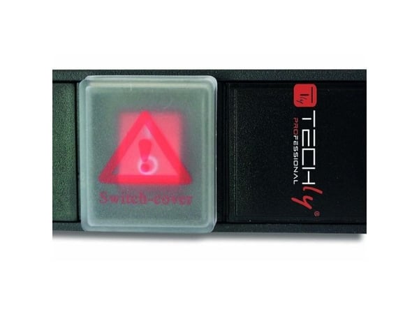 Techly I-CASE STRIP-81U, Perus, 1U, Yksivaiheinen, Vaaka, Alumiini, Musta, Punainen