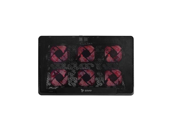 Savio Laptop cooling pad 6 backlit fans 2000 RPM COS-01, 43,9 cm (17.3"), 5 kg, 6 stykker, 7 cm, 7 cm, 7 cm