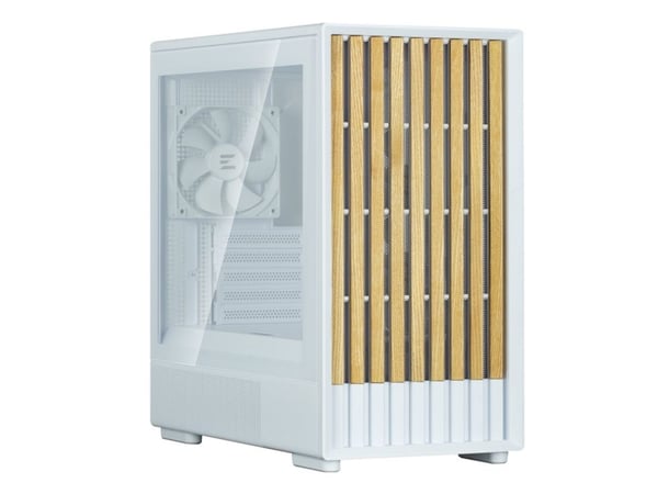 Zalman P10 NAMU - MT - micro ATX - sidepanel med vindu (herdet glass) - ingen strømforsyning (ATX) - hvit - USB/lyd
