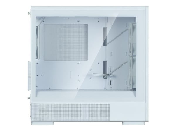 Zalman P10 NAMU - MT - micro ATX - sidepanel med vindu (herdet glass) - ingen strømforsyning (ATX) - hvit - USB/lyd