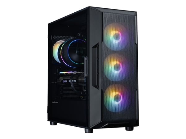 Zalman i3 NEO V2 - Mid tower - ATX - sidepanel med vindu (herdet glass) - ingen strømforsyning (ATX) - svart - USB/lyd