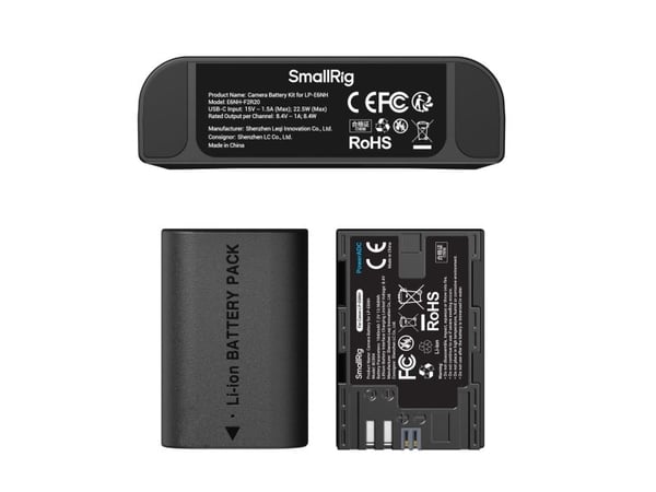 SmallRig 5484, Lithium-Ion (Li-Ion), Over-spenning (volt), Under temperatur, 2 stykker, Batterier medfølger